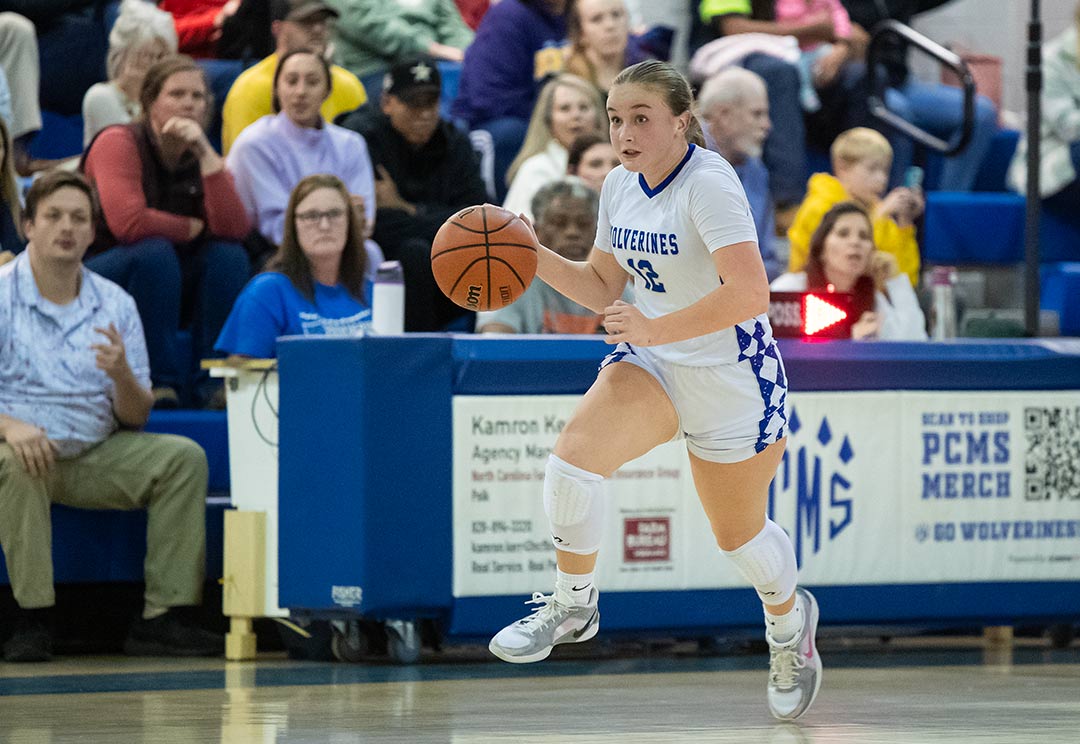 Polk Middle's Kenzie Alm had six points in Thursday's loss