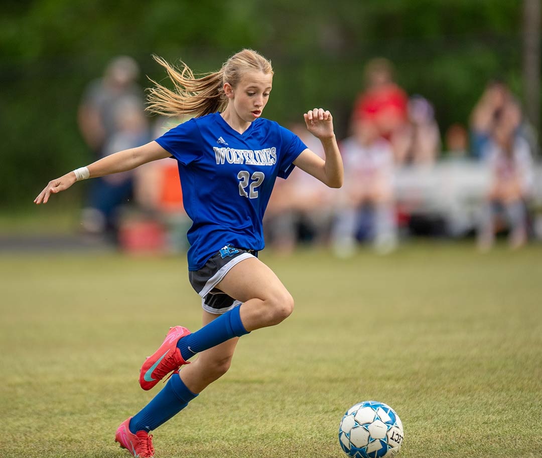 Polk Middle's Addy Dedmon had one of the Wolverines' goals in Wednesday's loss