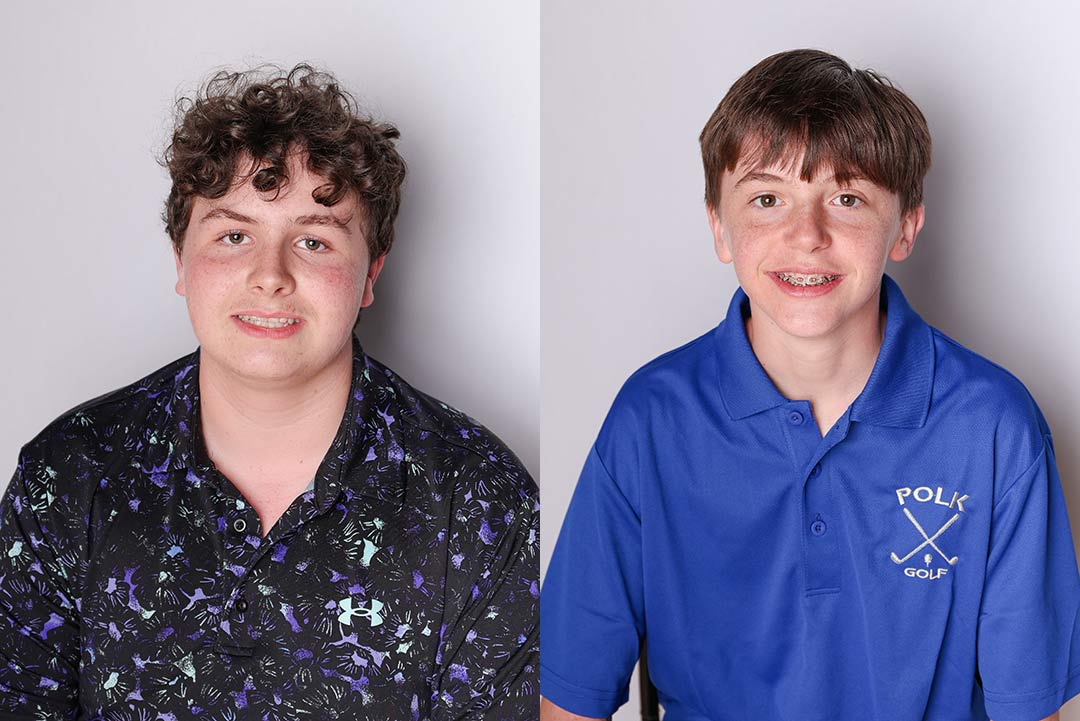 Polk Middle's Waylon Hill and Ethan Dotson